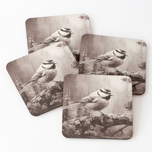Item preview, Mountain Chickadee: Bird Print designed and sold by Existentialidea.