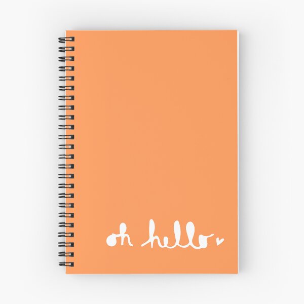 Item preview, Oh hello hand lettering orange white designed and sold by wordznart.