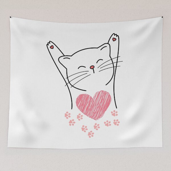 Item preview, Happy Cat Heart And Paws designed and sold by Psycho-Crazy.