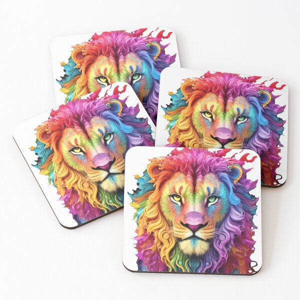 Item preview, Colorful Abstract Lion of Judah, Fierce, Powerful, Unique designed and sold by Rhonda  Brown.
