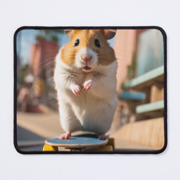 Item preview, hamster on skateboard designed and sold by biscuitArts.