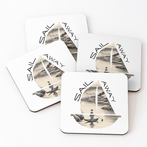 Item preview, Sail away, geisha is paddling designed and sold by Coolparrotgirl.