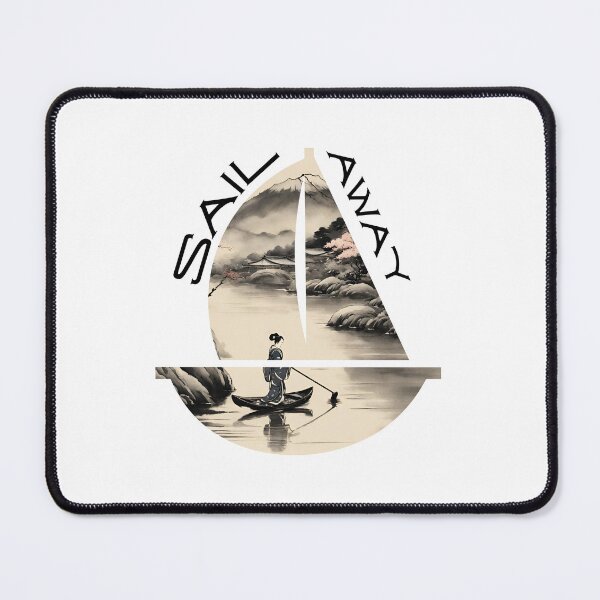 Item preview, Sail away, geisha is paddling designed and sold by Coolparrotgirl.