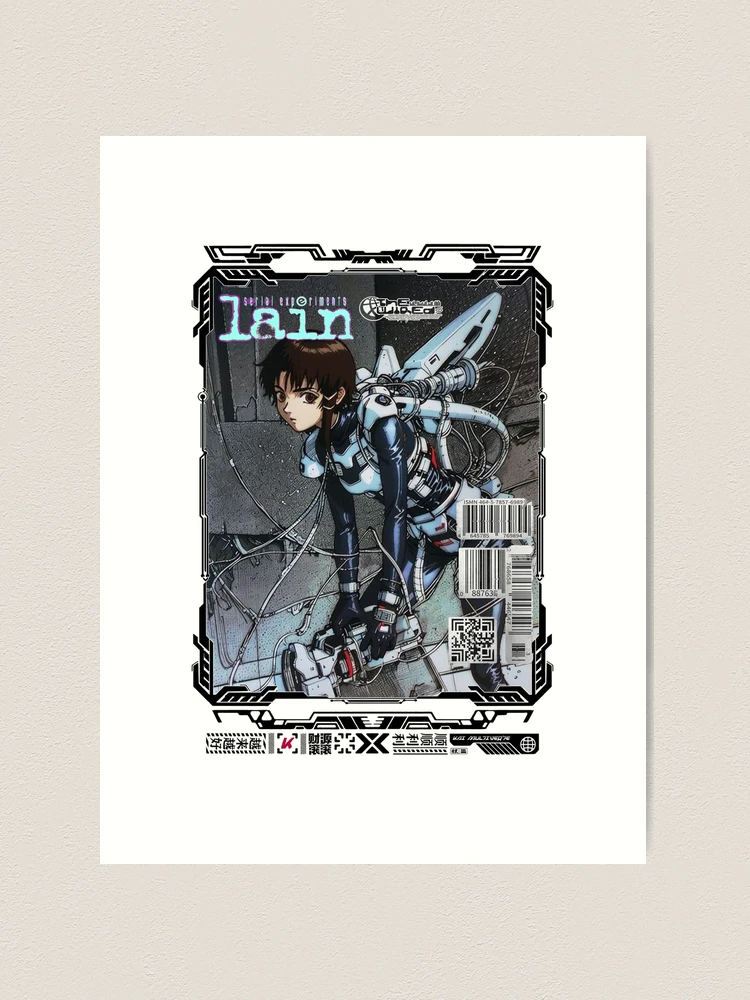 Serial Experiments Lain, The Wired, Virtual Girl, Black and White