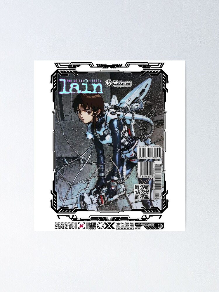 Serial Experiments Lain, The Wired, Virtual Girl, Black and White