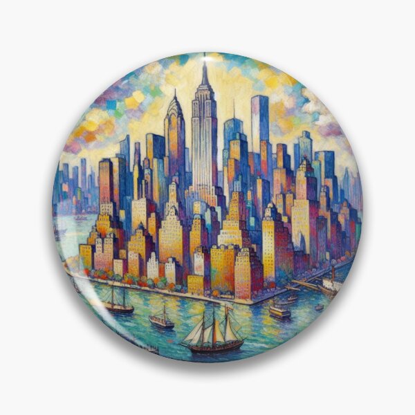 Artikelvorschau, Manhattan Island – fauvistisches Gemälde von Manhattan Island entworfen und verkauft von CristalleLisa.