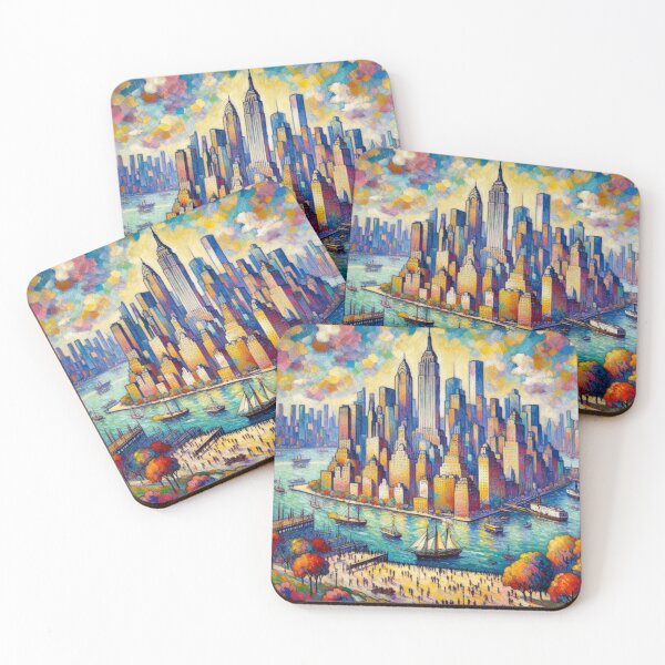 Item preview, Manhattan Island  - fauvist painting of Manhattan Island  designed and sold by CristalleLisa.