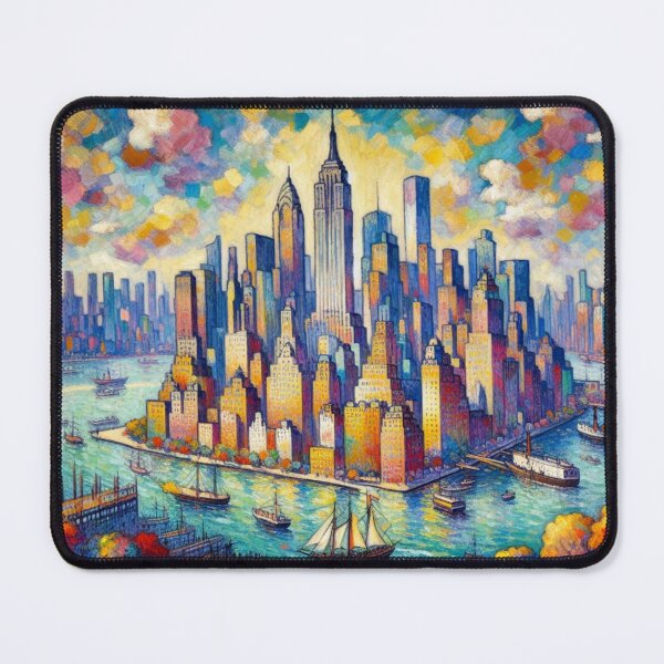 Item preview, Manhattan Island  - fauvist painting of Manhattan Island  designed and sold by CristalleLisa.