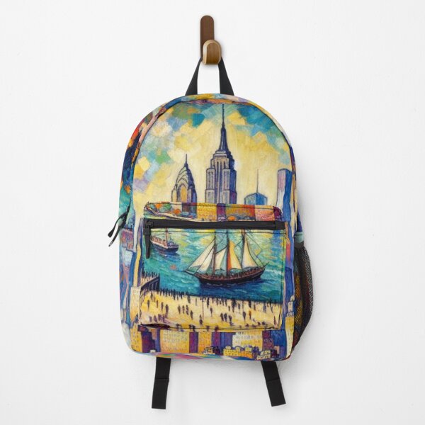Item preview, Manhattan Island - fauvist painting of Manhattan Island designed and sold by CristalleLisa.