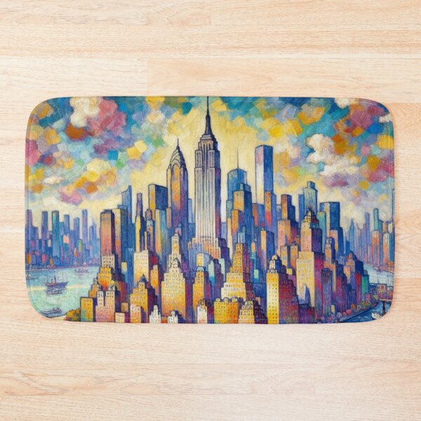 Item preview, Manhattan Island  - fauvist painting of Manhattan Island  designed and sold by CristalleLisa.