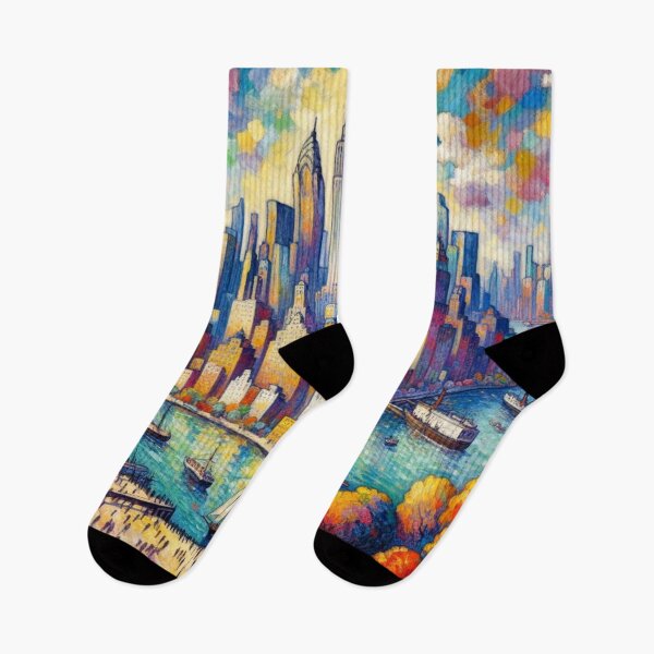 Item preview, Manhattan Island  - fauvist painting of Manhattan Island  designed and sold by CristalleLisa.