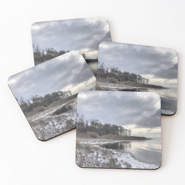 Item preview, Winter landscape of the shore of the Gulf of Finland, dramatic clouds  designed and sold by mrivserg.