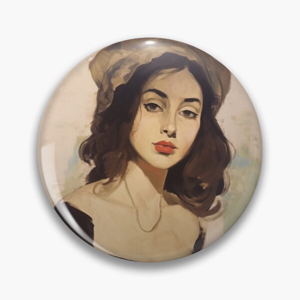 Item preview, Portrait of an young woman in a loose fitting hat designed and sold by rayswoon.