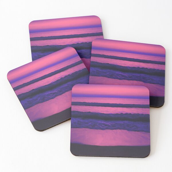 Item preview, Coastal Beach Lover Neon Sunset in Nature Picture designed and sold by GoodNaturedAI.