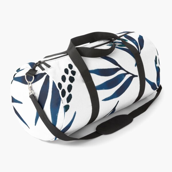 Item preview, Indigo blue leaves/floral pattern designed and sold by AlessandraWood.