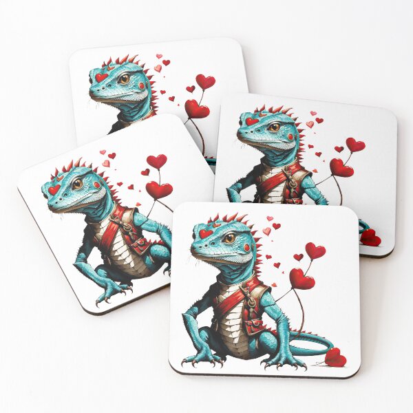Item preview, Turquoise Rebel, Warrior Lizard  - Valentine's day designed and sold by filusattila.