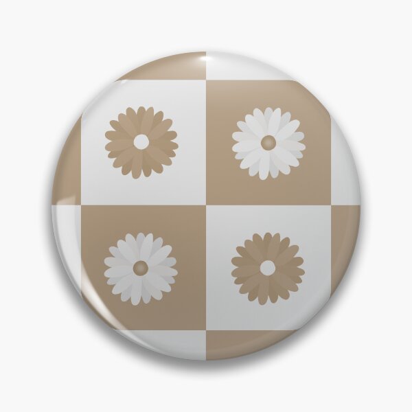Item preview, Beige Daisy Checkered Pattern designed and sold by wonderxwander.