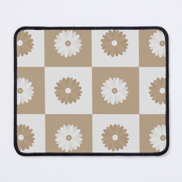Item preview, Beige Daisy Checkered Pattern designed and sold by wonderxwander.