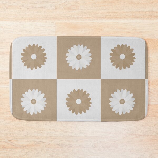 Item preview, Beige Daisy Checkered Pattern designed and sold by wonderxwander.