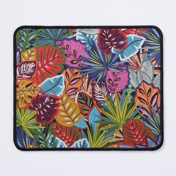 Item preview, Jungle Sauvage Fabric Print (Red)  designed and sold by CMooreWorx.