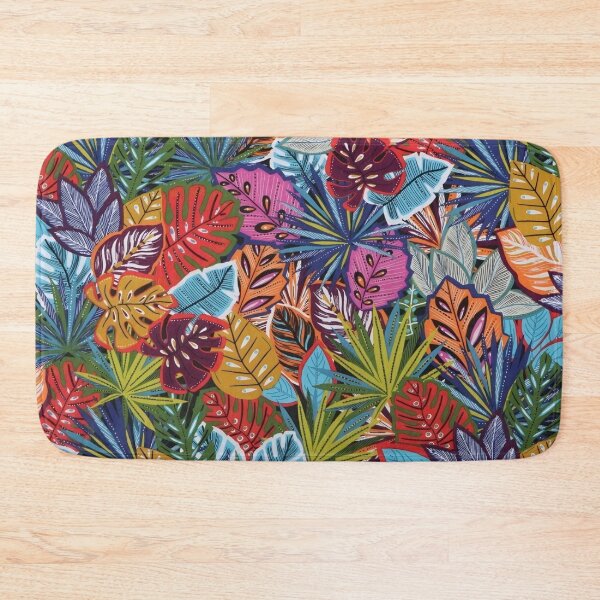 Item preview, Jungle Sauvage Fabric Print (Red)  designed and sold by CMooreWorx.