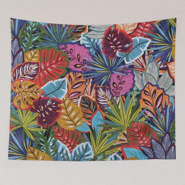 Item preview, Jungle Sauvage Fabric Print (Red)  designed and sold by CMooreWorx.