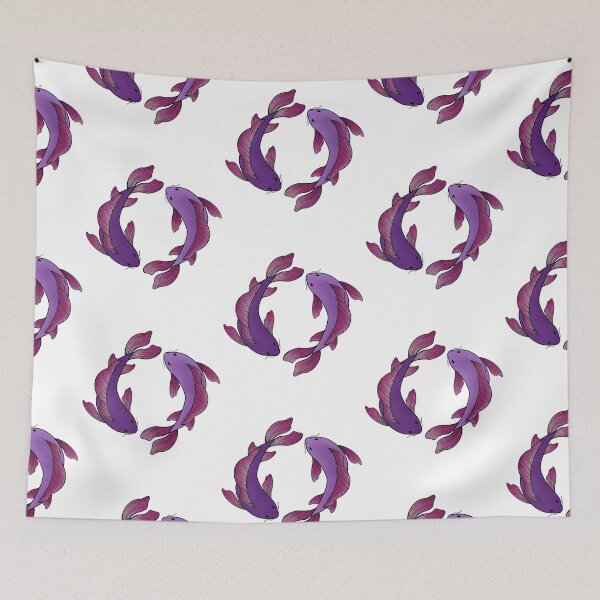 Item preview, koi fish - purple and pink designed and sold by Kiniusia.
