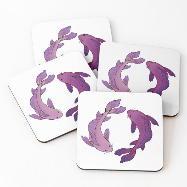 Item preview, koi fish - pink and purple designed and sold by Kiniusia.