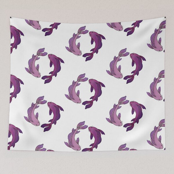 Item preview, koi fish - pink and purple designed and sold by Kiniusia.