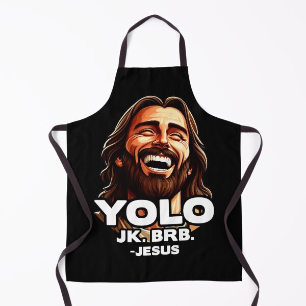 Item preview, YOLO JK BRB Jesus designed and sold by plushism.