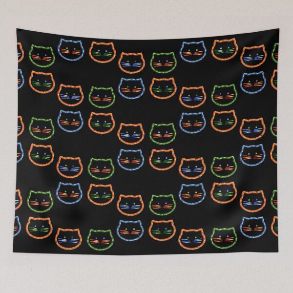 Item preview, Great embroidered geometric kitty designed and sold by kebello-shop.