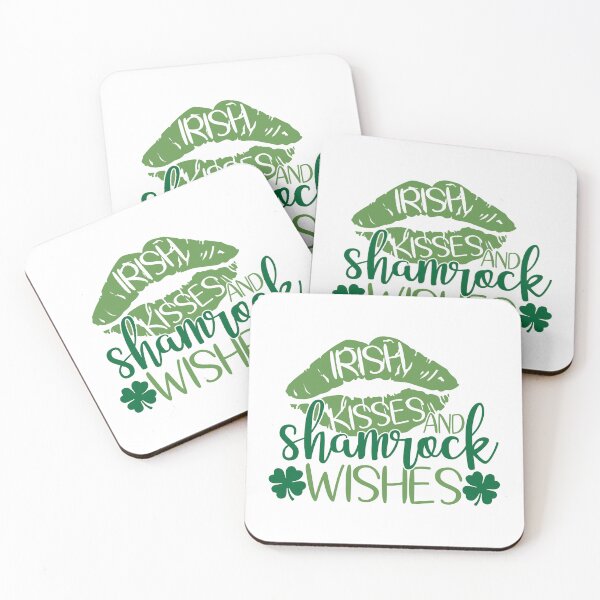 Item preview, Irish Kisses and Shamrock Wishes - Big Green Kiss Edition designed and sold by caFUNated.