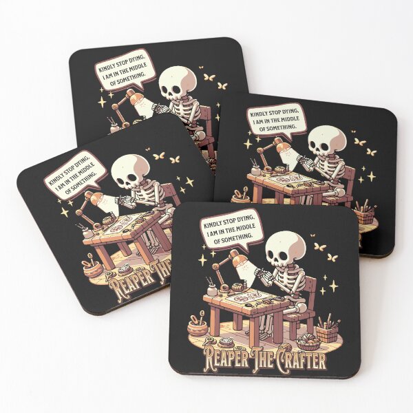 Item preview, Funny Grim Reaper The Crafter - Deadpan Dark Humour Gift  designed and sold by InkyGenies.