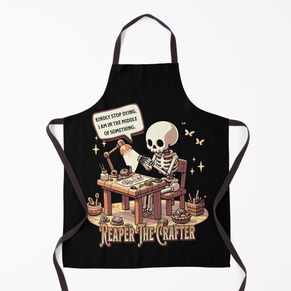 Item preview, Funny Grim Reaper The Crafter - Deadpan Dark Humour Gift  designed and sold by InkyGenies.