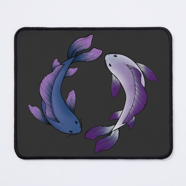 Item preview, koi fish - blue and purple designed and sold by Kiniusia.
