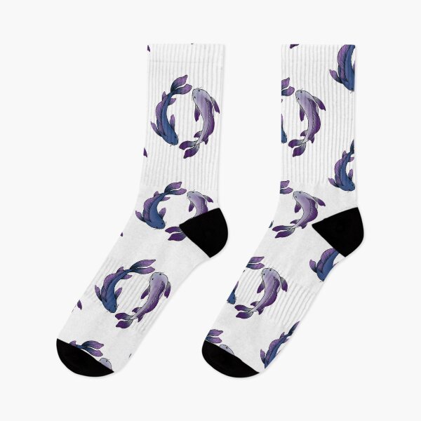 Item preview, koi fish - blue and purple designed and sold by Kiniusia.