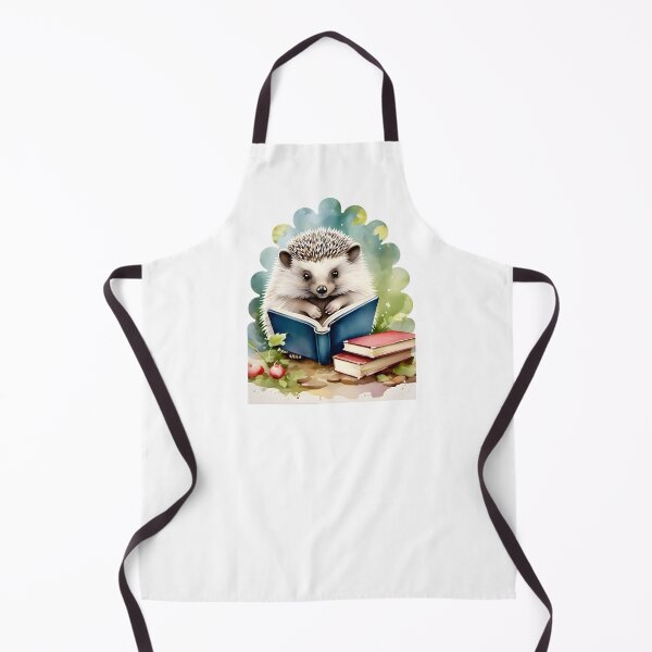 Item preview, Watercolor Hedgehog Reading a Book designed and sold by IndieBookCove.