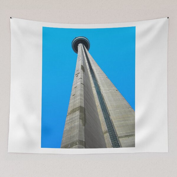 Item preview, Looking up at the CN Tower in Toronto, Canada against a blue sky designed and sold by Michael Brewer.