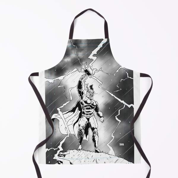 Item preview, Mighty God of Thunder black and white  designed and sold by BarnesComicArt.
