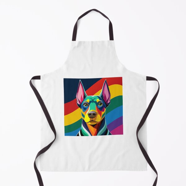 Item preview, Own a Captivating Masterpiece: Colorful Pop Art Collage of a Doberman Dog Celebrating Pride Colors! Experience the Exquisite Craftsmanship of a Talented Mixed Media Artist in this Stunning Creation designed and sold by Rosa Elena Albornoz Mendez.