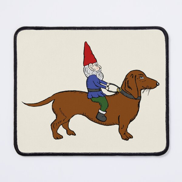 Item preview, Gnome Riding a Dachshund by Viva Sweet Love designed and sold by vivasweetlove.