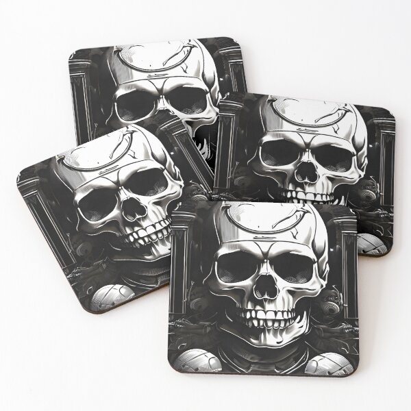 Item preview, Skull in Line Art Perfect White designed and sold by DarkJuliettes.