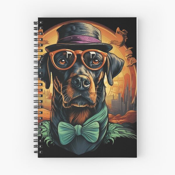 Item preview, Doberman Dog With Hat And Glasses Art, designed and sold by Obsidian Ink by Wilshire.
