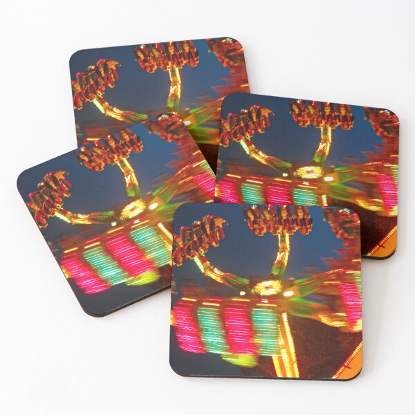 Item preview, People riding a spinning carnival ride at night designed and sold by Michael Brewer.