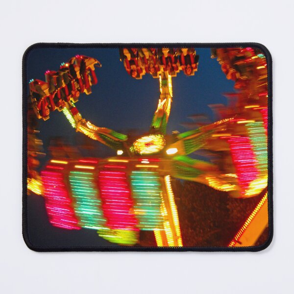 Item preview, People riding a spinning carnival ride at night designed and sold by Michael Brewer.