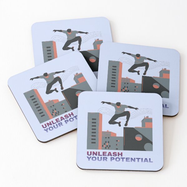 Item preview, Parkour Potential Unleashed - Aesthetic Guy Doing Parkour Illustration designed and sold by Tecnofa.