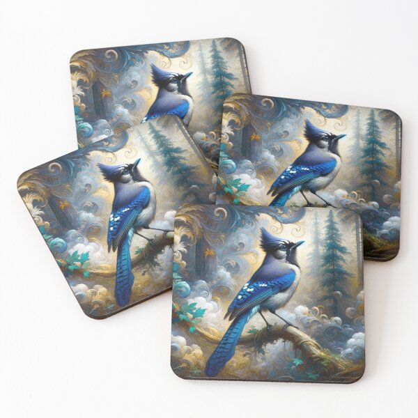 Item preview, Blue Jay in the Forest - A majesty in all things living designed and sold by TheCosmosCurves.