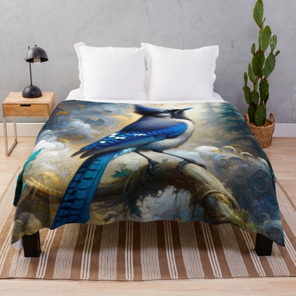 Item preview, Blue Jay in the Forest - A majesty in all things living designed and sold by TheCosmosCurves.
