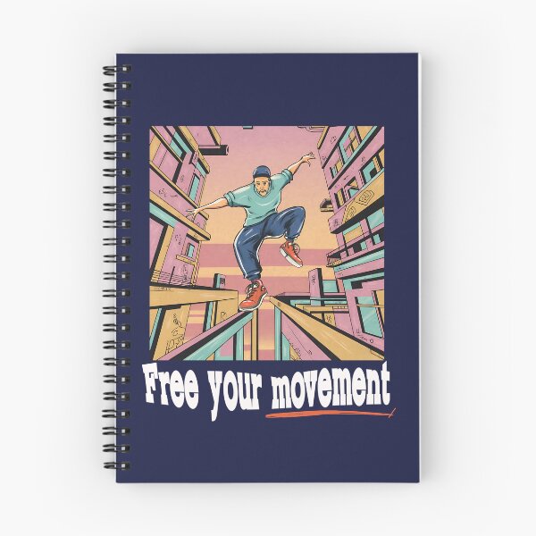 Item preview, Free Your Movement - 90s Nostalgic Parkour Guy Illustration designed and sold by Tecnofa.