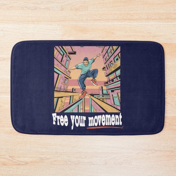 Item preview, Free Your Movement - 90s Nostalgic Parkour Guy Illustration designed and sold by Tecnofa.